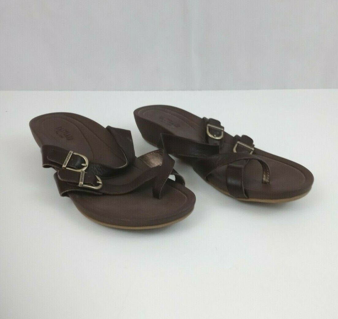 Primary image for Eastland Hampton Women's Brown Leather Casual Strap Sandles Size 11M