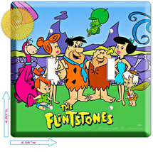 Fred Wilma Pebbles Flintstones & Barney Betty Rubbles Double Light Switch Plate - $13.94