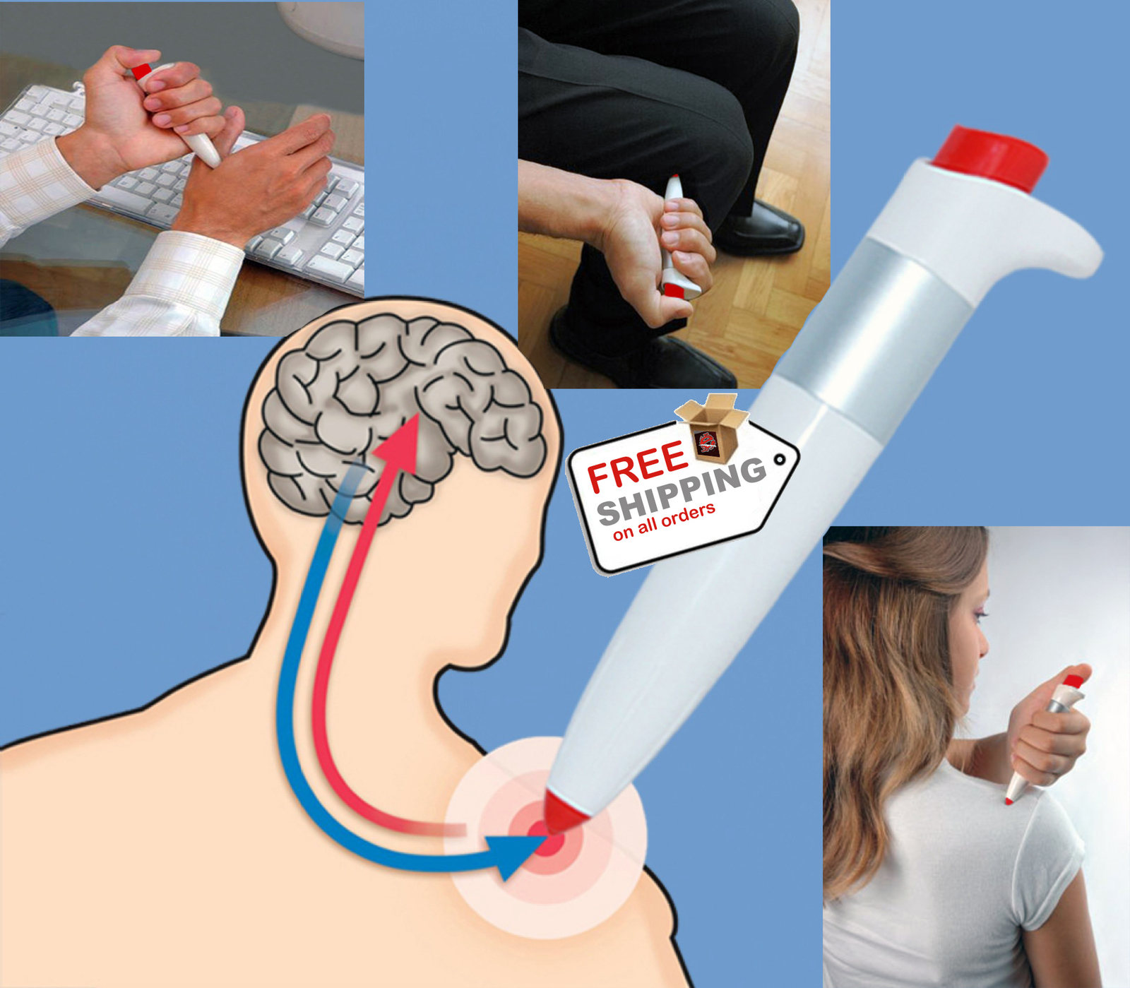 Acupuncture Pain Relief Electronic Impulse and Moxibustion