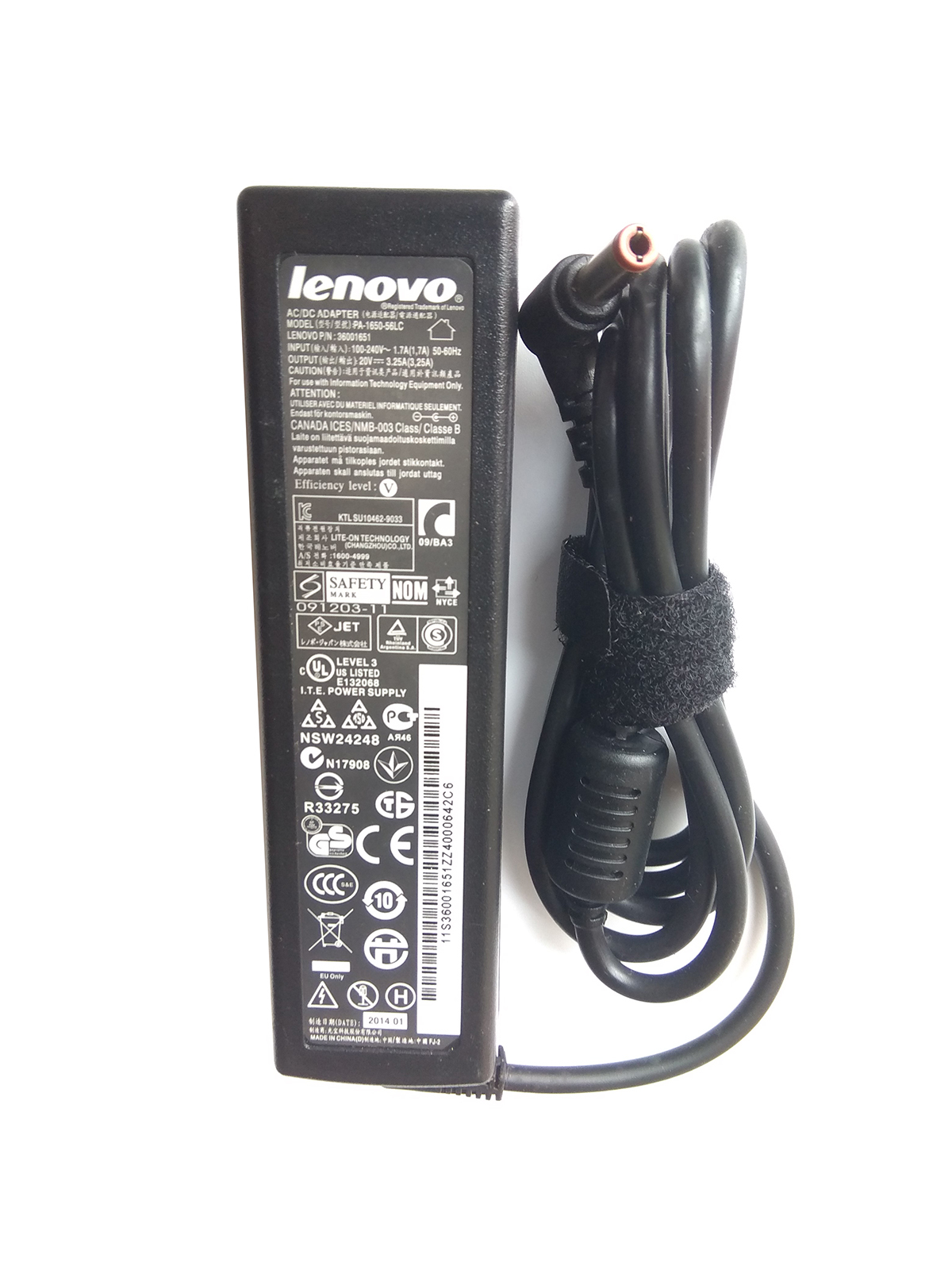 65W PA-1650-56LC 20V 3.25A 5.5mm*2.5mm Compatible Laptop AC Adapter Charger 