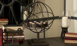 Sphere Tealight Candler Holder Globe Freestanding or Hanging 22" Iron 7 Tealight image 2