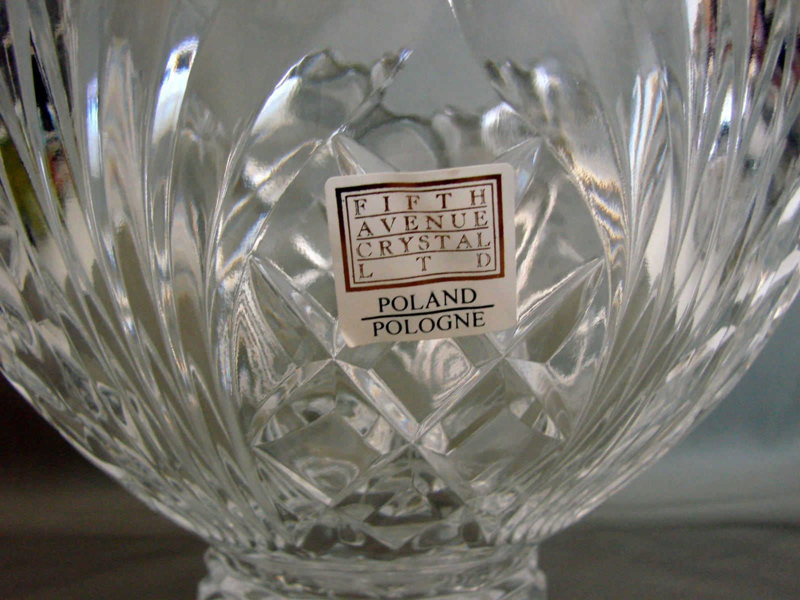 Pair of Captivating Fifth Avenue Crystal Bowls Wellington Pattern