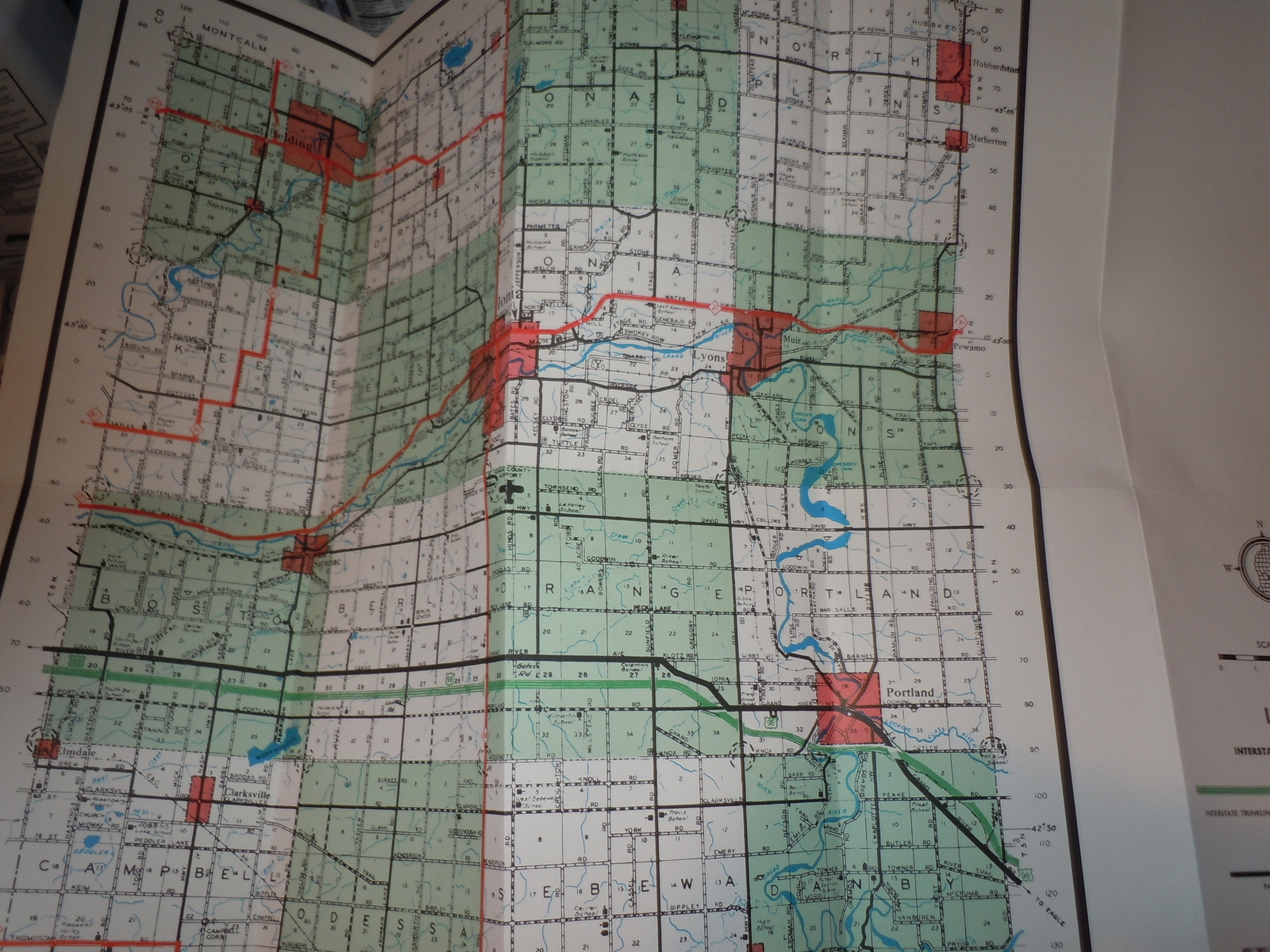 Official Highway Map Of Ionia County And 34 Similar Items 2938