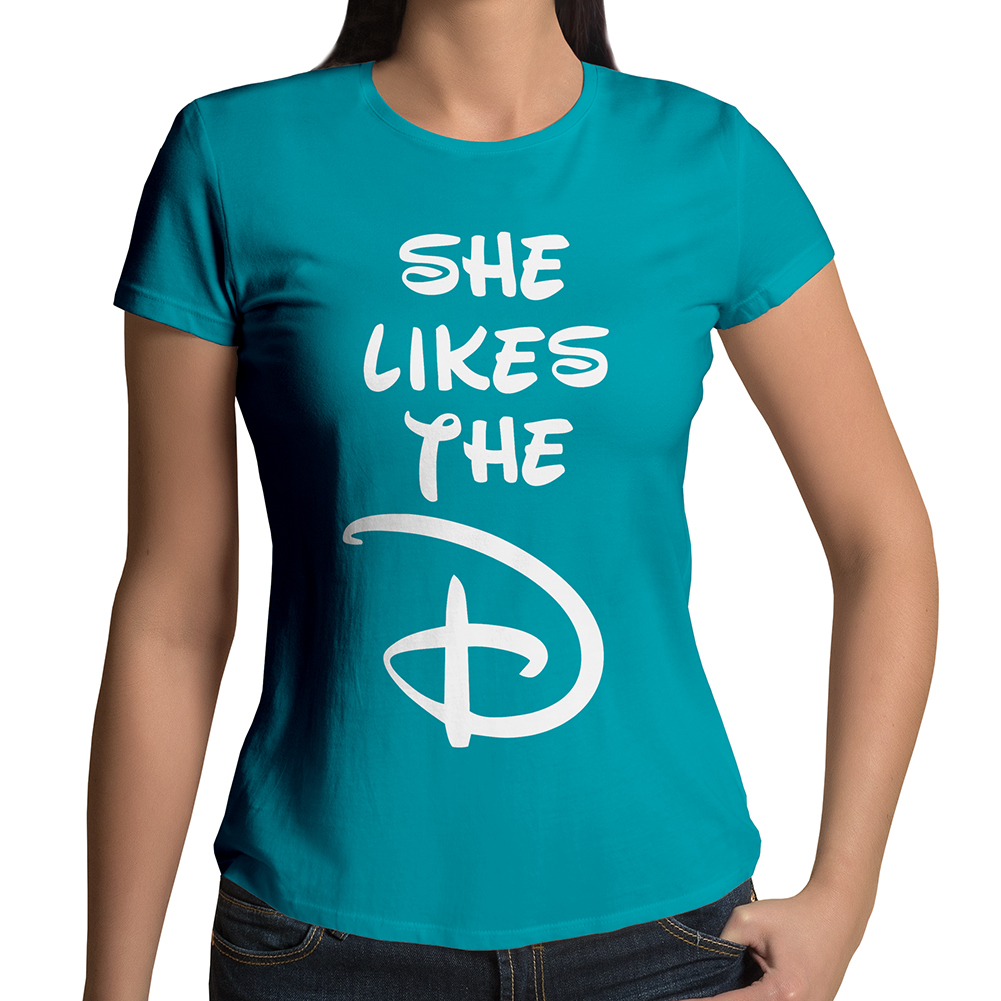 she likes the d disney shirt