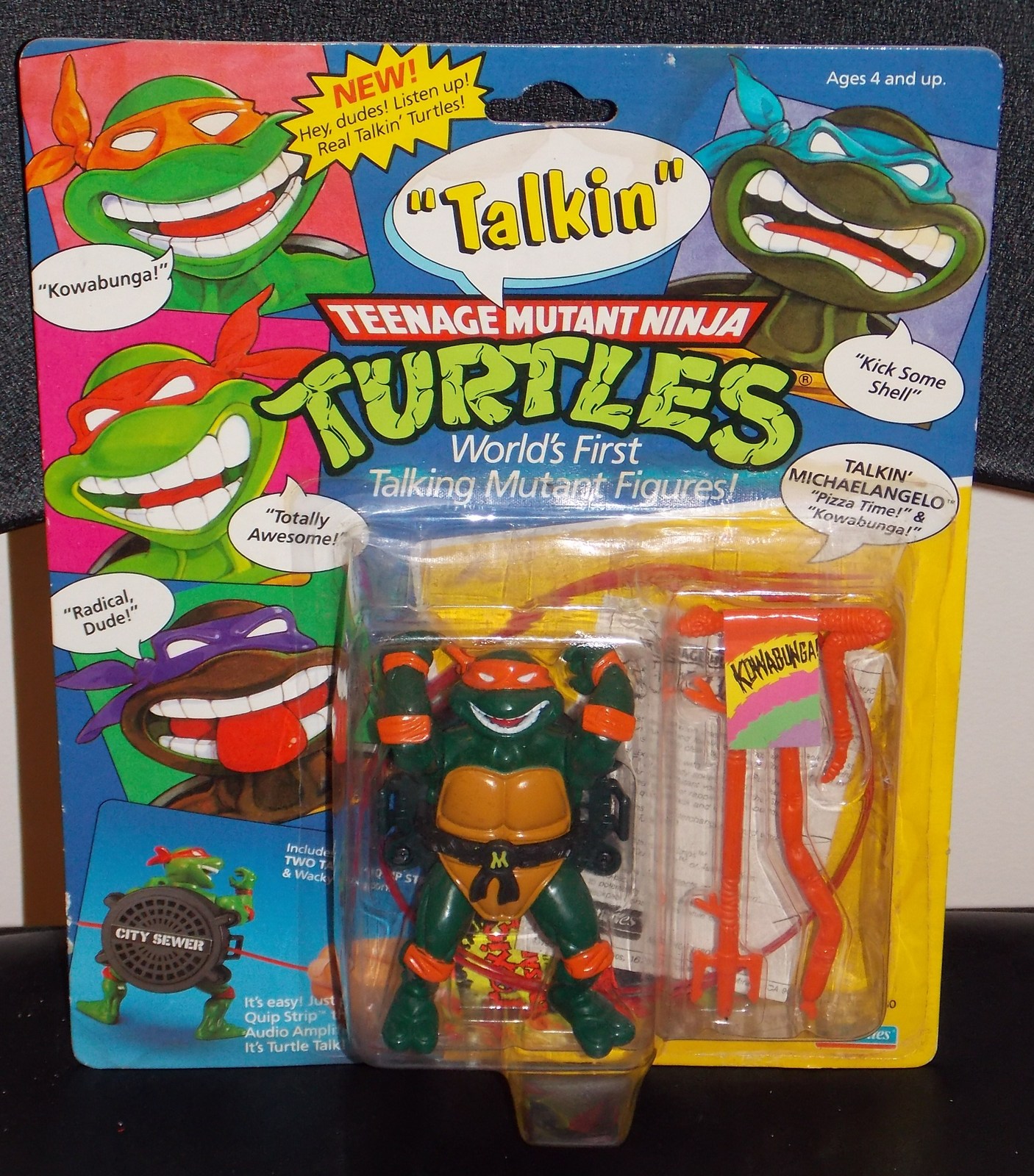 1991 Teenage Mutant Ninja Turtles Talkin Michaelangelo Figure In The ...