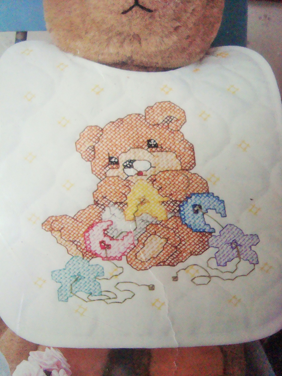 Bucilla Baby Collection 41195 Mr. Moon and Me Stamped Cross Stitch Bib