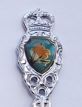 Collector Souvenir Spoon Canada Saskatchewan Moose Jaw Prairie Lily Emblem - $4.99