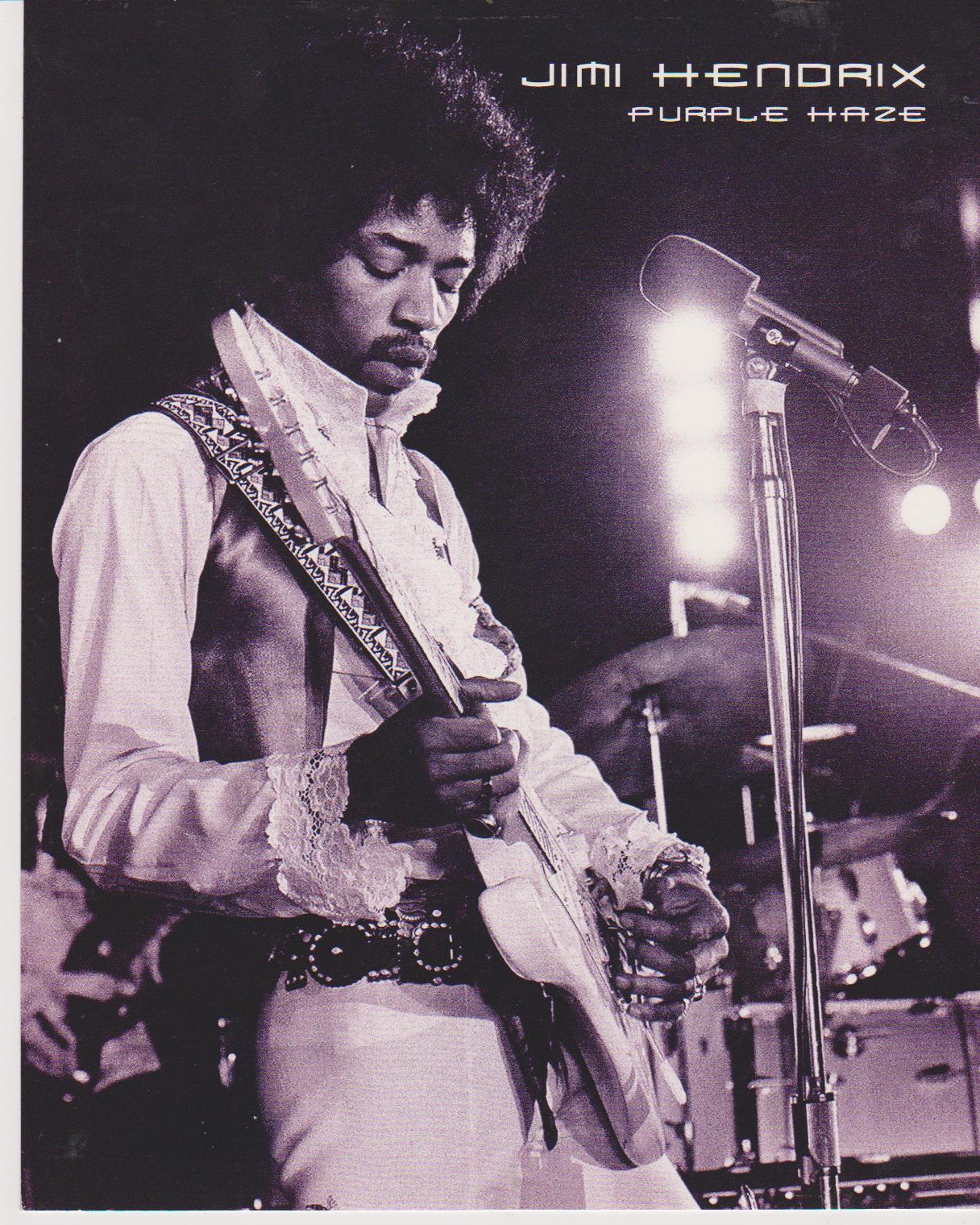 Jimi Hendrix Purple Haze II Vintage 8X10 Color Music Memorabilia Photo