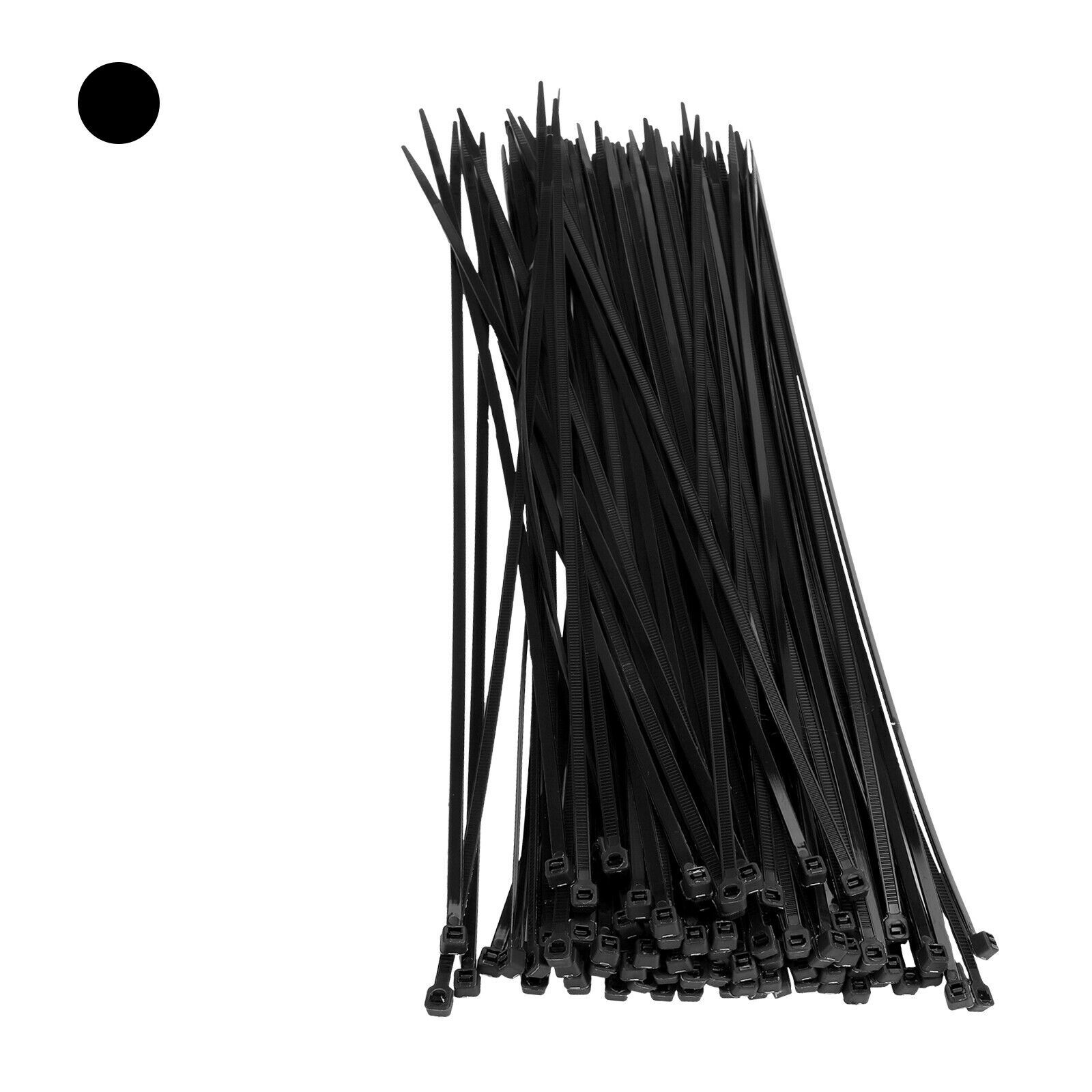 12"" Reusable Cable Zip Ties Heavy Duty Releasable 75 lb Nylon Black