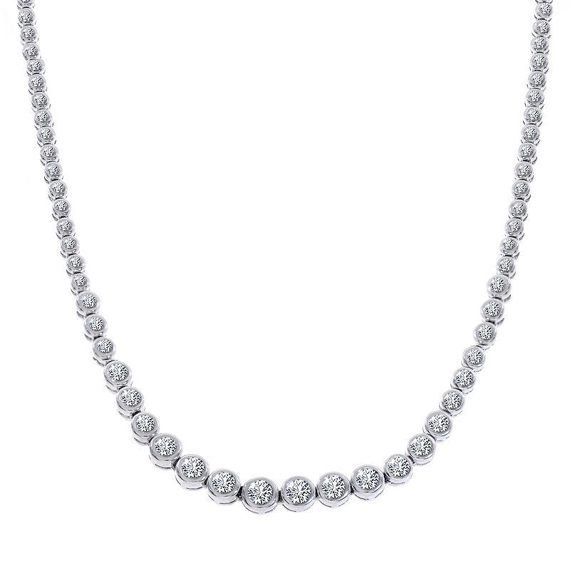 10.00 Carat Diamond Women Necklace 14K White Gold - $15,994.44