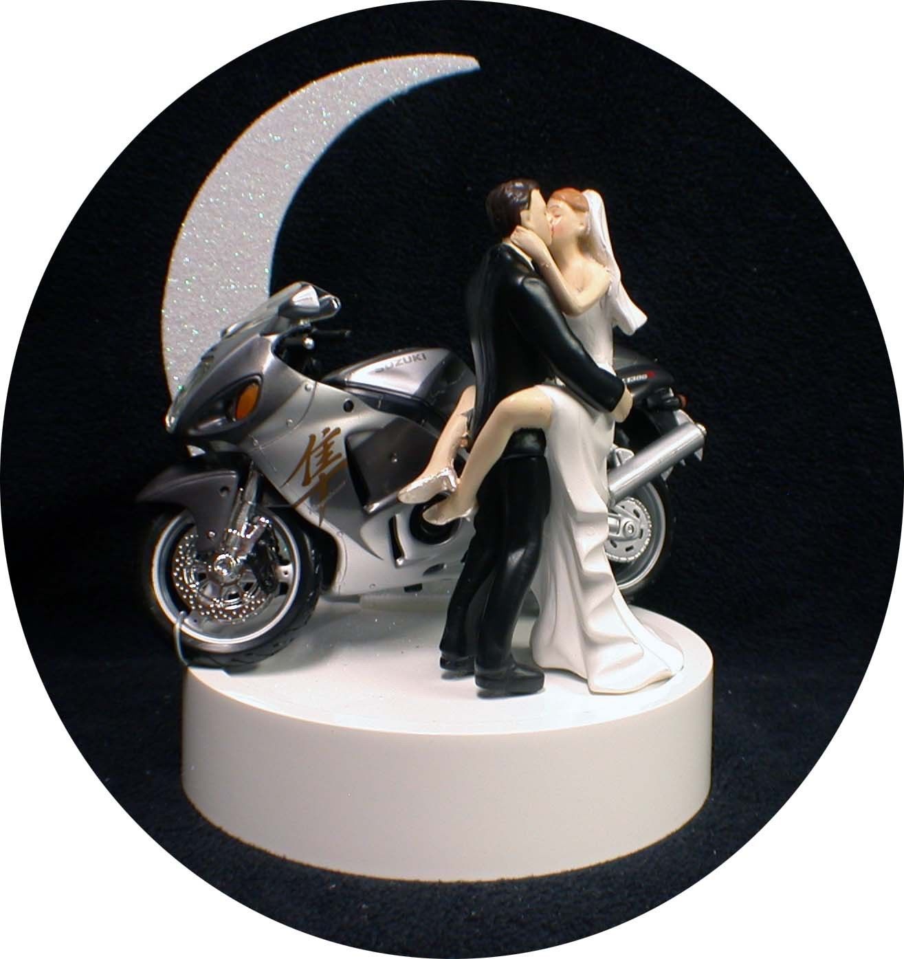 Wedding Cake Topper Motorcycle Homer & Marge The Simpsons Simpson  top Fuuny 