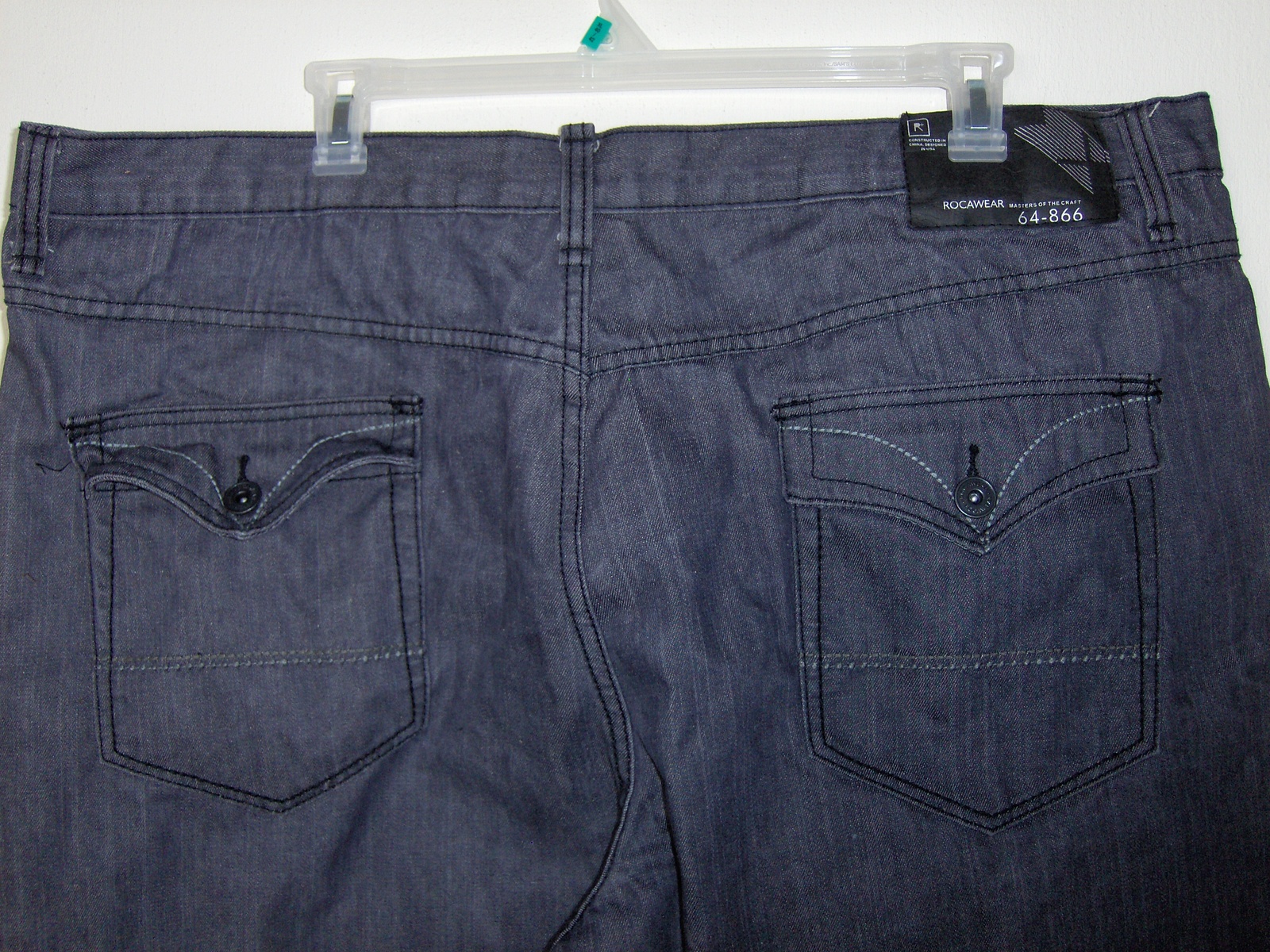 Mens Rocawear Black Jeans Size 50 X 32 Length 64866 Jeans