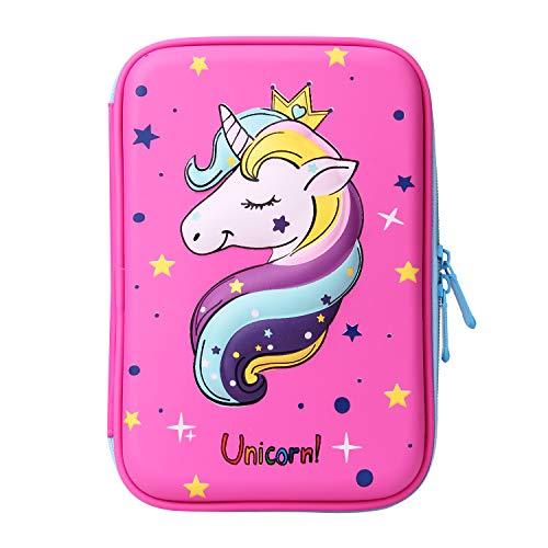 Cute Unicorn Pencil Case for Girls, Kids Pencil Box Holder Pouches for ...