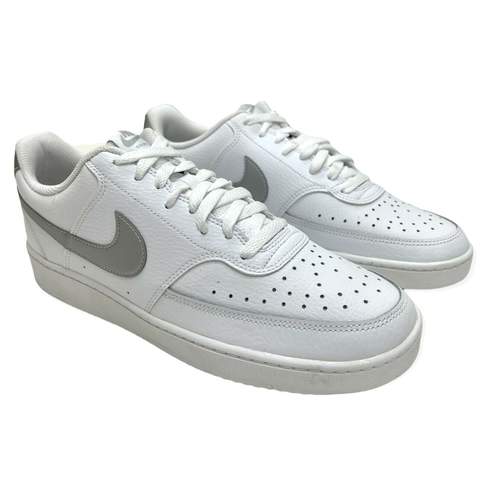 Nike Court Vision Womens Low Top White Sneakers Athletic Shoes Size 10. ...