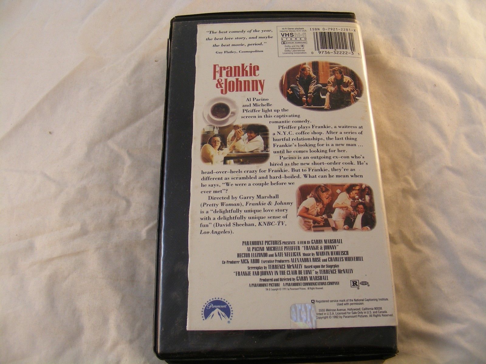 Frankie and Johnny (VHS, 1992) Al Pacino Michelle Pfeiffer - VHS Tapes