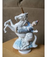 Flambro Clown Riding Unicorn Musical Box - $30.00