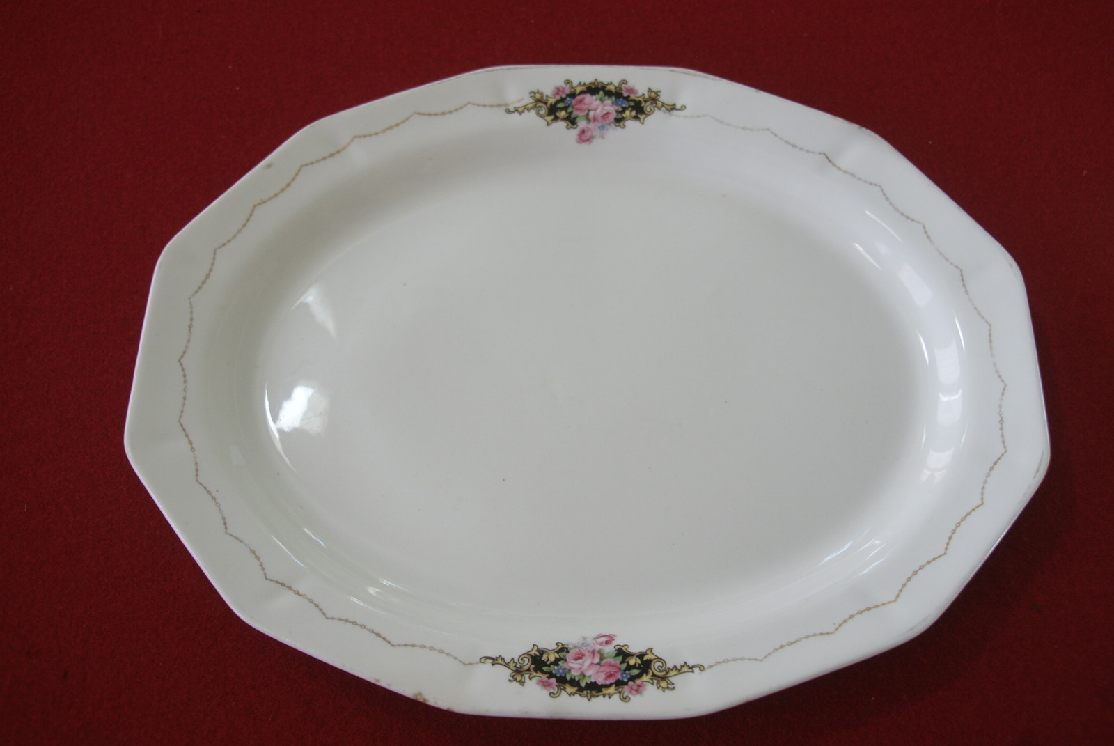 F.C. Co French China Company Large Platter Martha Washington Pattern Porcelain