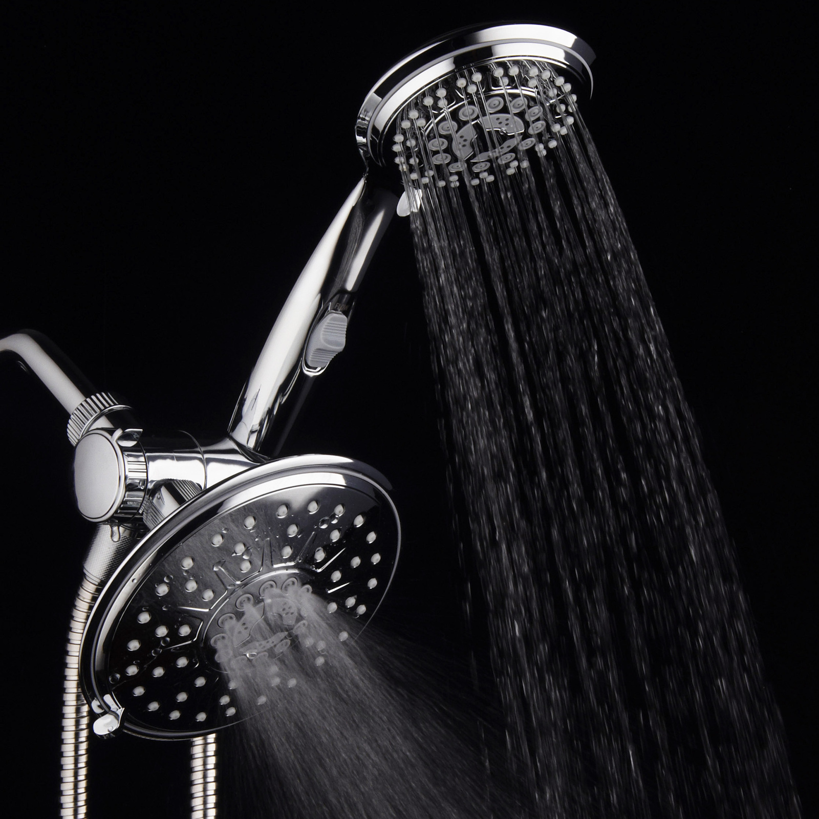 Hydroluxe 30-Setting 3-Way Rainfall Shower Head / Handheld Combo w ...