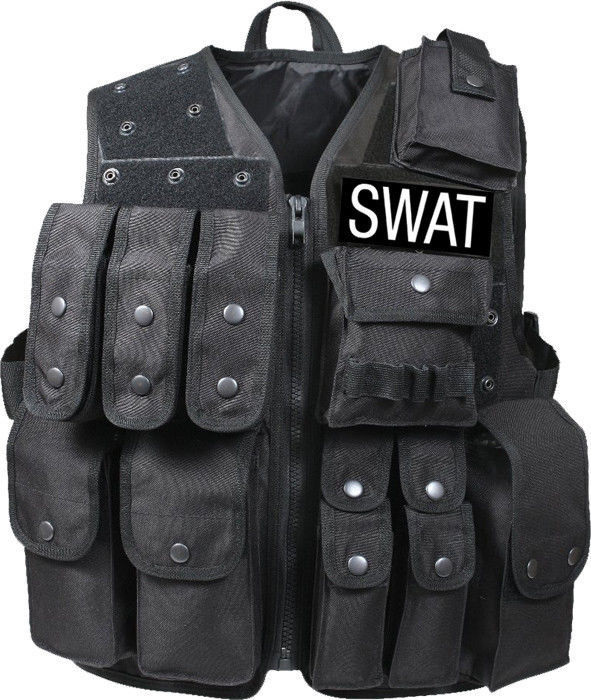 Black POLICE Tactical Raid Vest Patrol Official Law Enforcement Duty ...