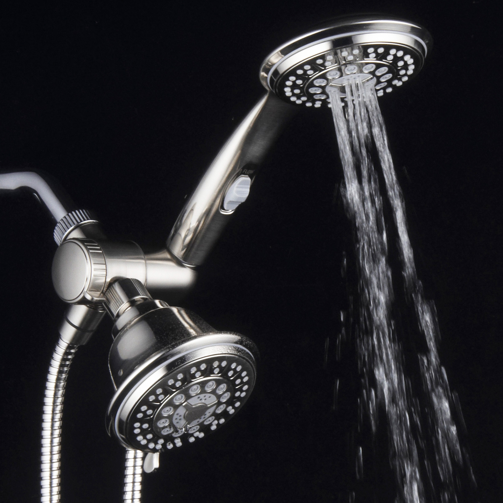 42Setting Shower Head /Handheld Combo with ON/OFF Pause Switch (Brushed Nickel) Showerheads