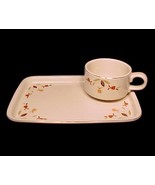 Autumn Leaf Cup Plate Snack Set Hall China Jewel Tea - $124.95