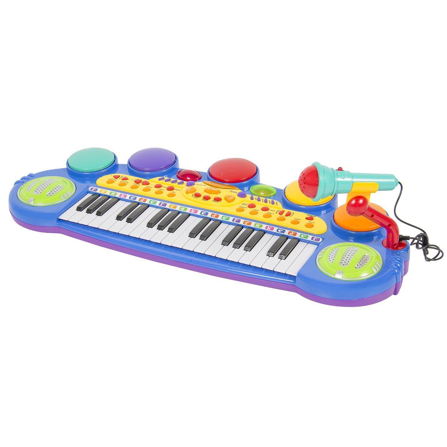 Baby,Toddler Electronic Toy DJ Keyboard Piano Set w Mic Records ...