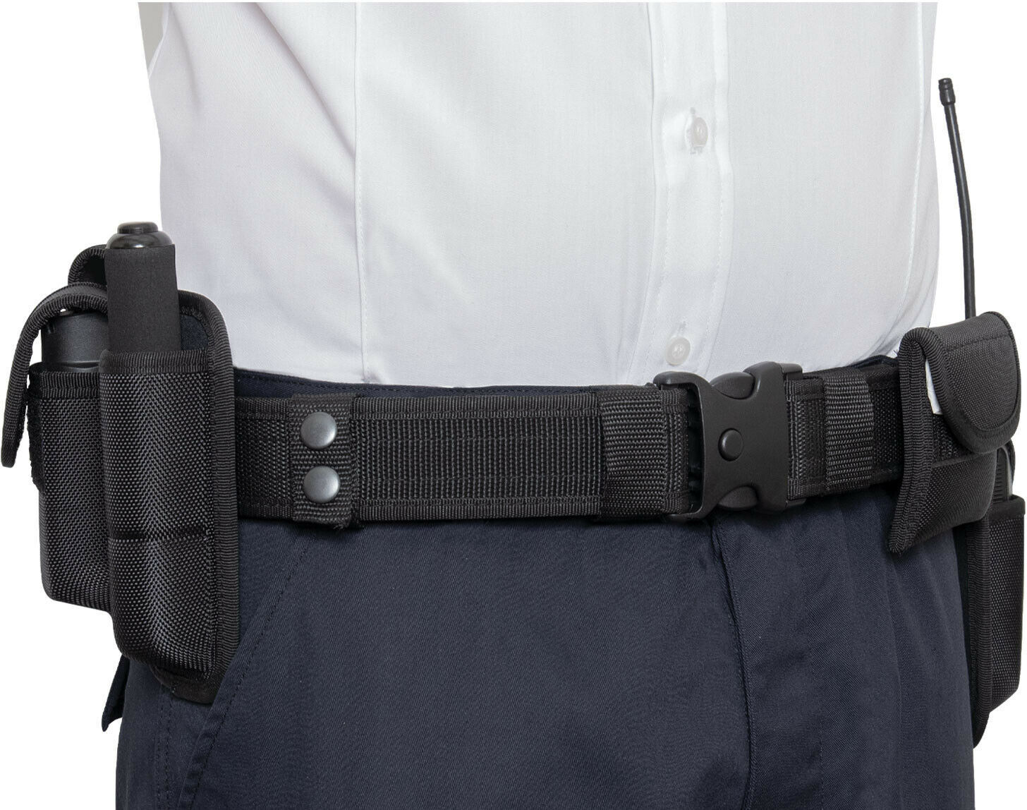 Black Deluxe Duty Belt & 7 Tactical Pouches Heavy Duty Law Enforcement Police Belts