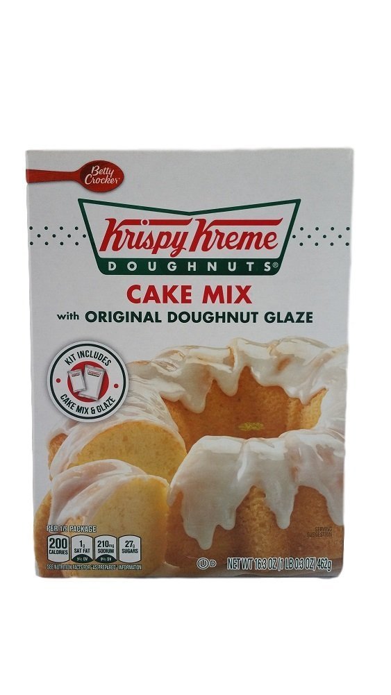 1 KRISPY KREME DOUGHNUT CAKE MIX WITH GLAZE-SELLS FAST- YUM VANILA OR ...