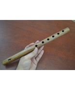 hand CARVED WOOD flute 12&quot; #F-105 - $10.00