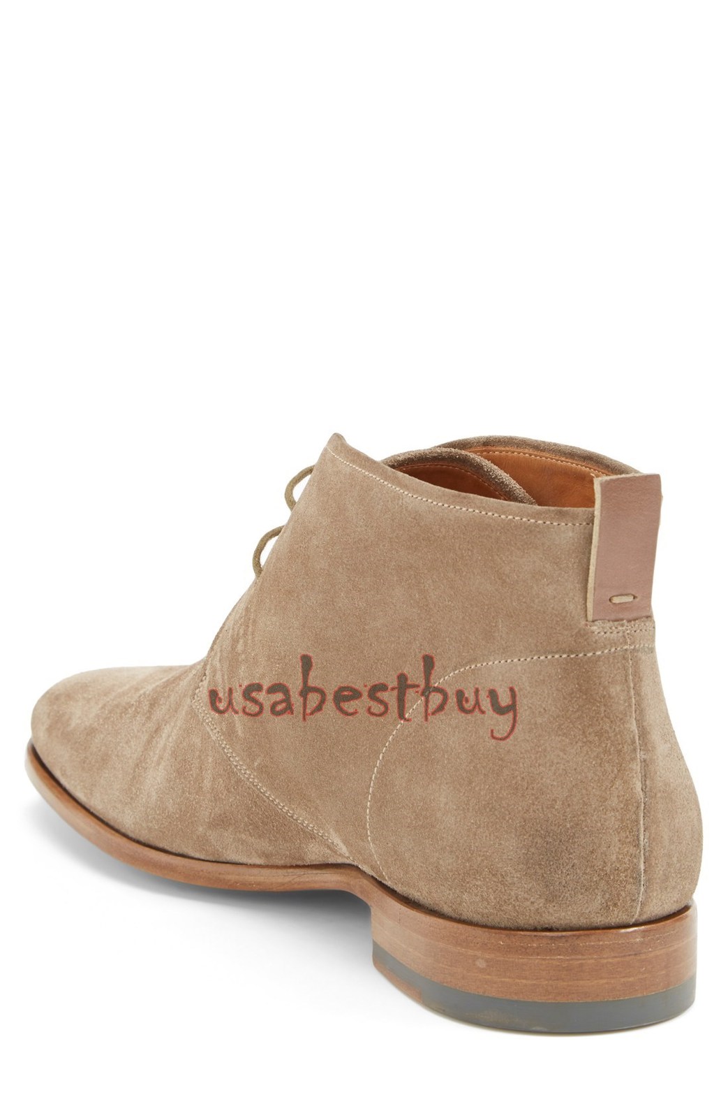 New Handmade Chukka Superb Style Beige Suede Leather Boots, Men leather