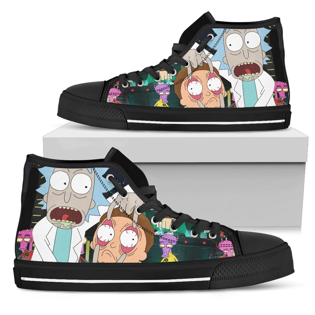 Rick and Morty custom canvas Shoes - Fashion