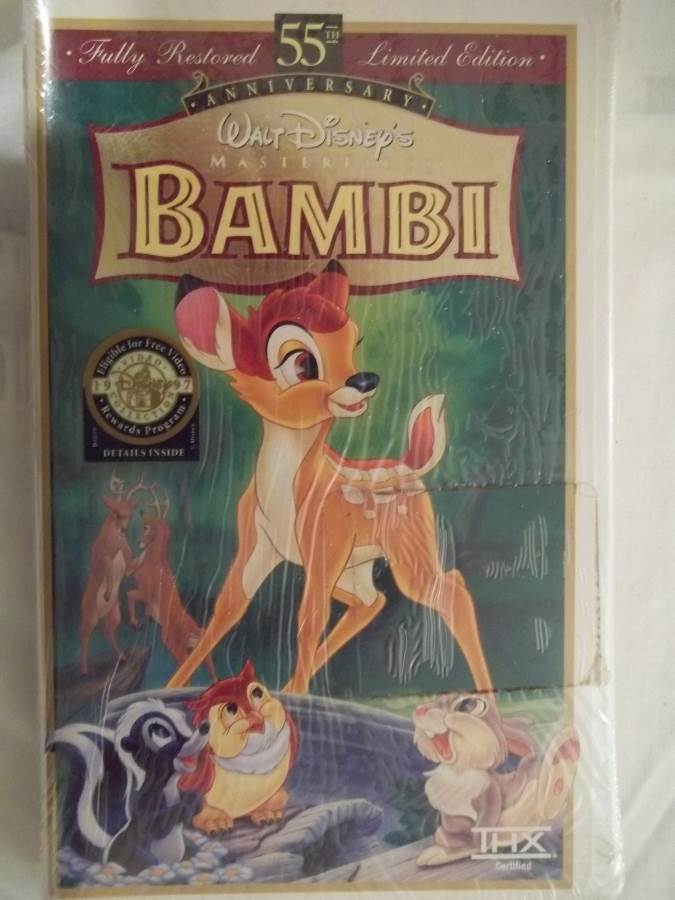 Bambi 55th Anniversary Fully Restore Limited EditionVHS in clam