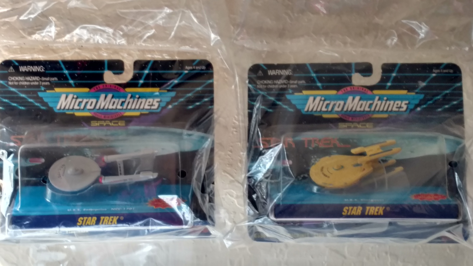 Lot De 4 Figurines Micro Machines Vintage Star Trek – Blisters Neufs – Collection
