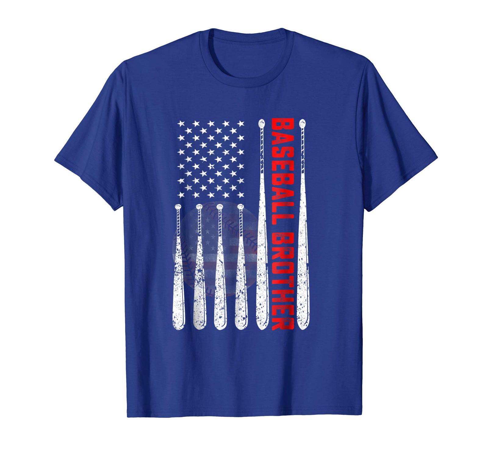 Brother Shirts Funny Brother Baseball Shirt USA Flag Softball Gift