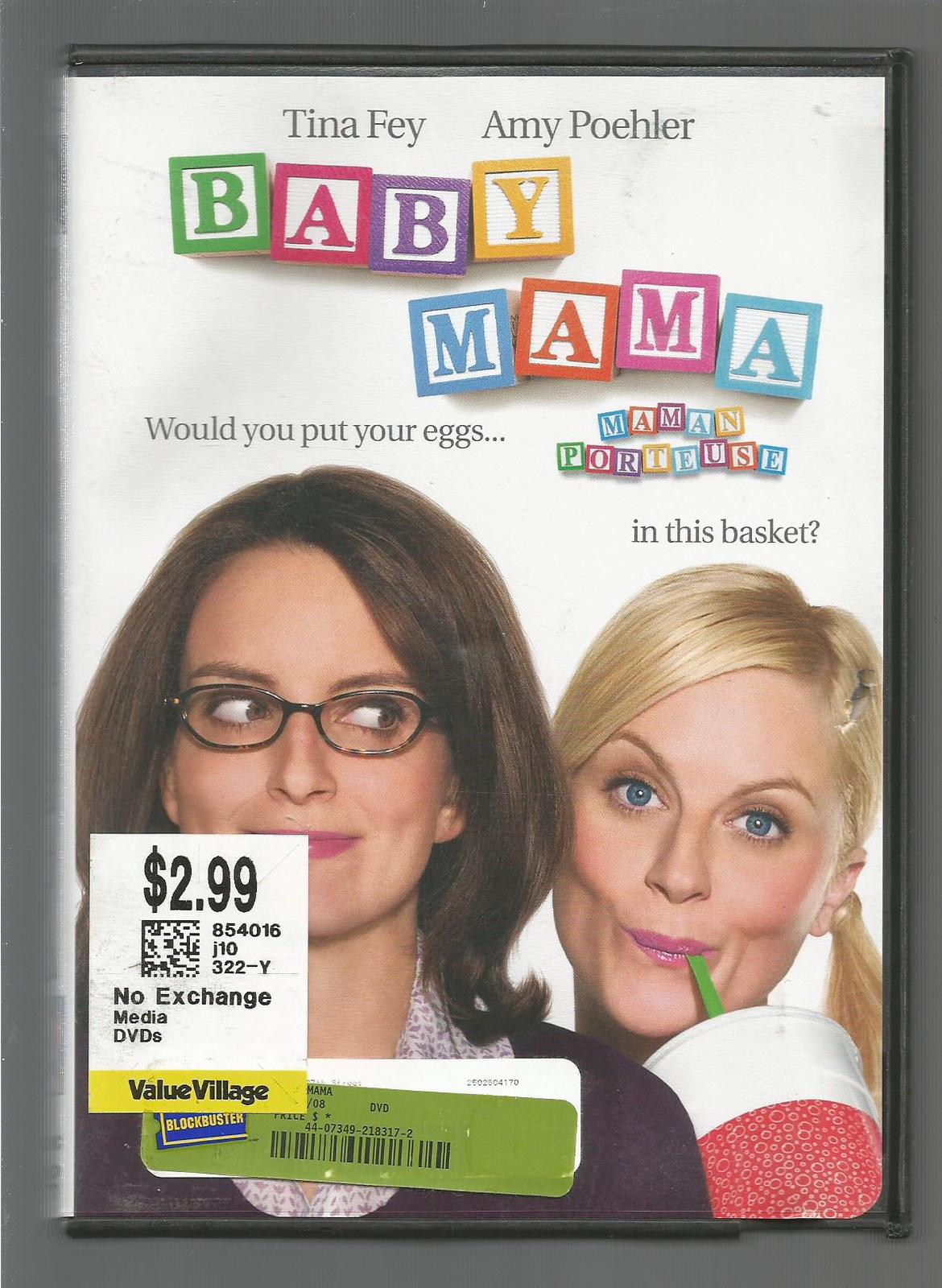 BABY  MAMA  * TINA FEY & AMY POEHLER *  FULL AND WIDESCREEN FORMATS ON ONE DISC - $3.00