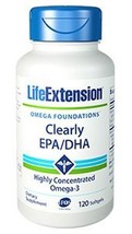 2 PACK Life Extension Clearly EPA/DHA Ultra Omega 3 fish oil 120 soft gel - $35.00