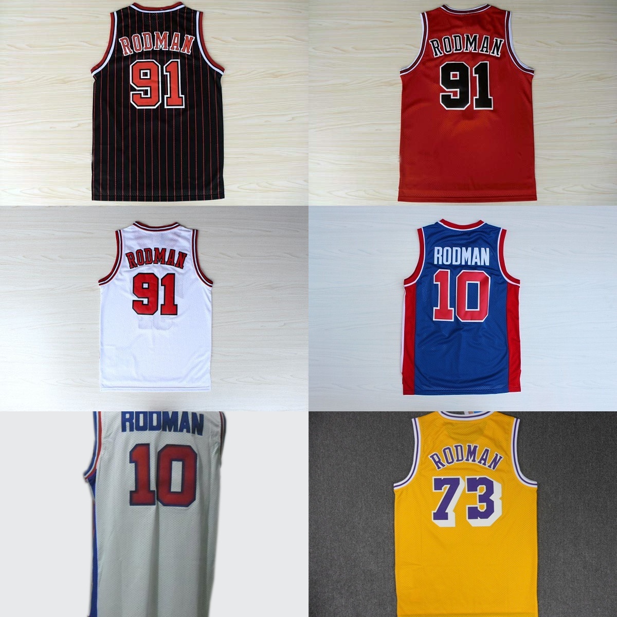 Dennis Rodman Basketball Jersey High Quality Embroidery Stitched Retro ...