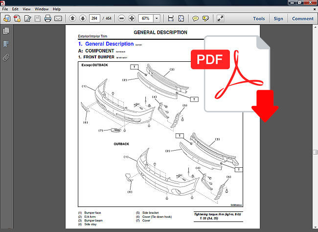 2000 - 2004 SUBARU OUTBACK FACTORY SERVICE REPAIR FSM ... 2004 subaru outback wiring diagram 