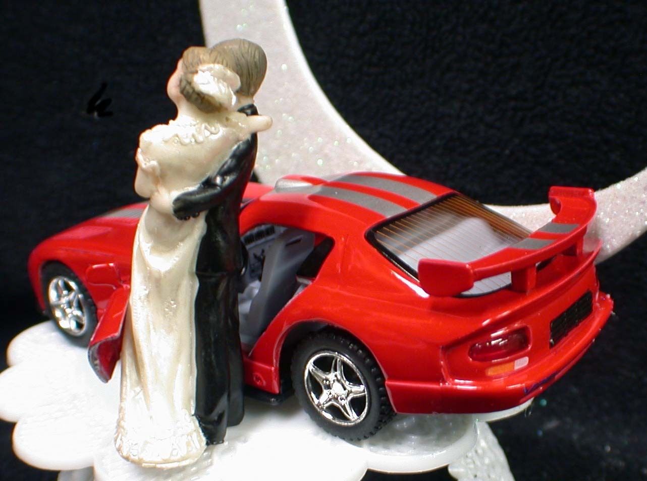Dodge Viper  AUTO MECHANIC WEDDING groom CAKE top TOPPER Racing Mussel Car Sport 