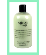 Philosophy CITRON and SAGE 3 in 1 Shampoo Shower Gel Bubble Bath 16 oz N... - $23.49
