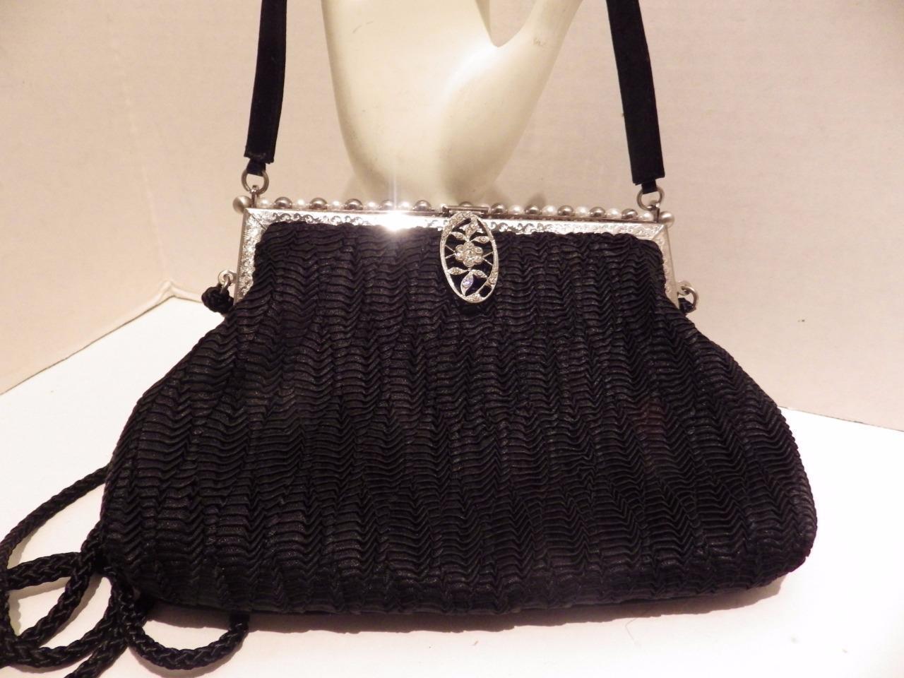 Kate Landry Black Evening Bag Convertible Handbag Shoulder Bag ...