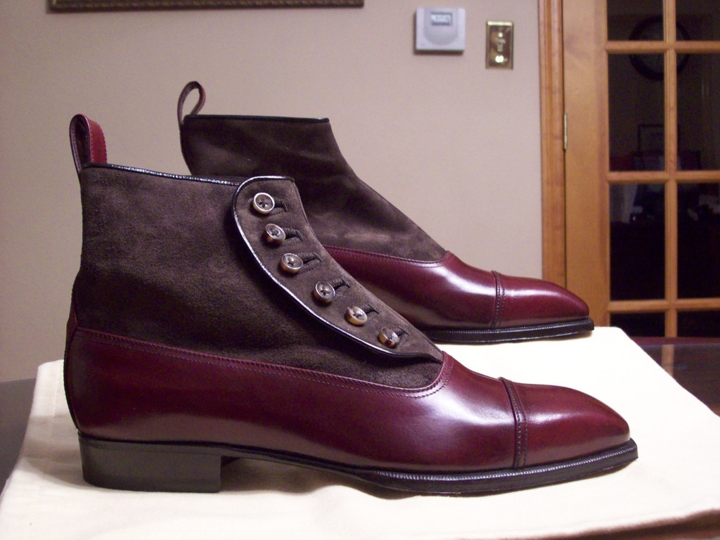 long maroon boots