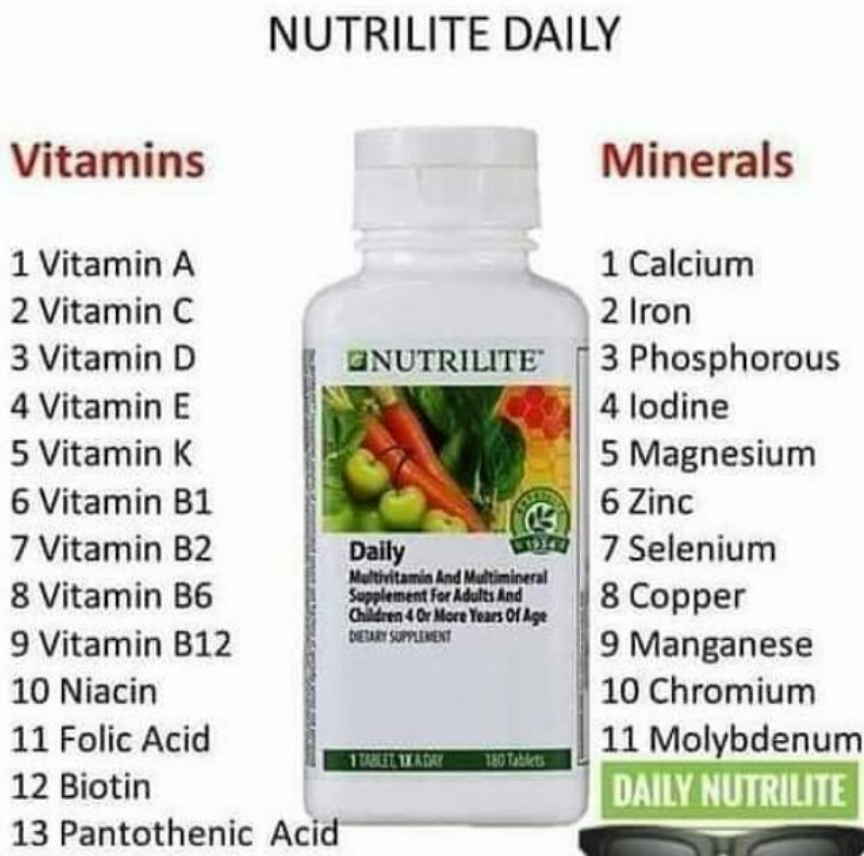 Amway Nutrilite Daily Multivitamin & Multimineral (Nutraceutical) 60