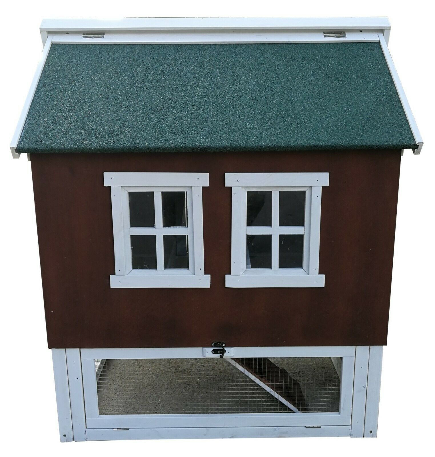 Deluxe Sturdy Wood Frame Plywood Chicken Coop Backyard Hen House 2