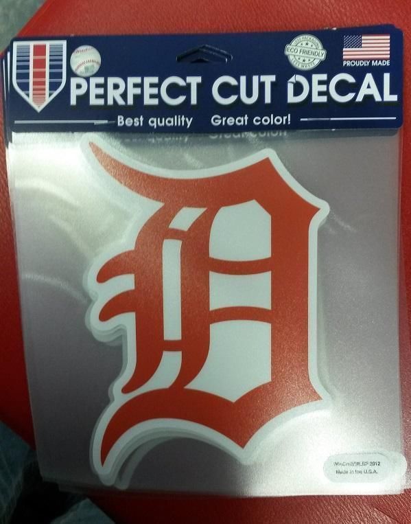 MLB Detroit Tigers Orange Perfect Cut Color Decal 8" X 8" - $14.69