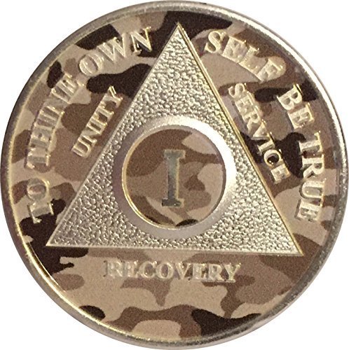 Camo & Silver Plated Any Year 1-65 Custom AA Medallion