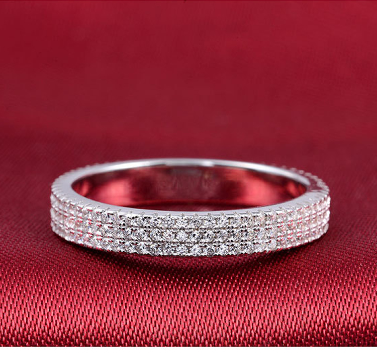 Sterling Silver Eternity Ring, Eternity Band, Cubic Zirconia Ring