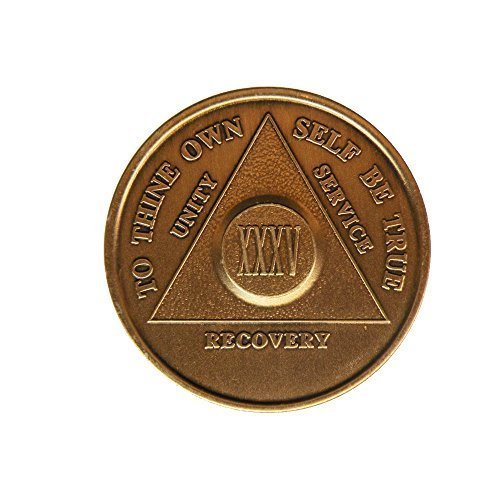 35 Year Bronze AA (Alcoholics Anonymous) - Sober / Sobriety / Birthday / Anni...