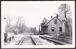 Mason NH RPPC Boston &amp; Maine Railroad Depot Real Photo Postcard - $14.75
