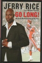 Jerry Rice Signed Going Long 1st Edition Hardback Book JSA 49ers Raiders Broncos image 2